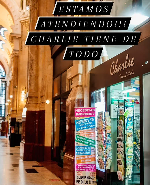 Entrada de Librería Charlie en Galería Güemes